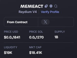 monkeychill5555's tweet photo. Token  : $MEMEAC

CA: 3ucUHgr3hTfrBnpugs1jtgJJxRyPzy5TtCatp8Kjpump

MC 17K -> 1M200K

FOLLOW MY COMMUNITY FOR DAILY QUALITY CALLS:https://t.co/AEXD7ABXdV

#ETS #ATM #MEMEACT #ITM #coin #DEPLOY #ARENA #MEMEVERSE #FBTGS #DEFAI #ITR #SORA #PEPE #TWAP #SOL https://t.co/zrkAfCgdmf