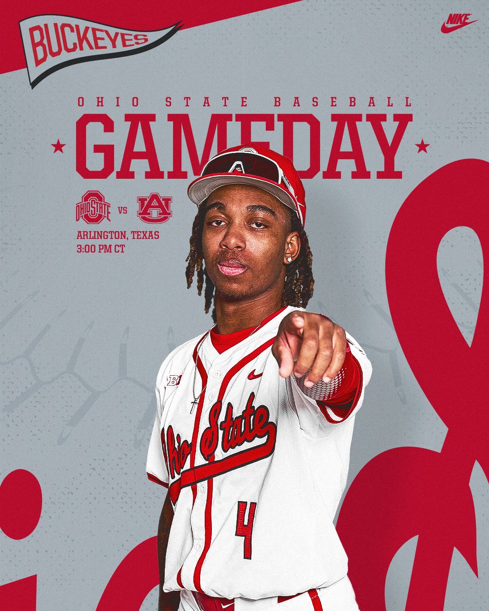 Game one in the Lone Star State 🤠

🆚 Auburn
⏰ 3:00 PM CT/4:00 PM ET
📍 Arlington, Texas
🏟️ Globe Life Field 
📺 go.osu.edu/base-auburn-wa…
📊 go.osu.edu/base-auburn-st…

#GoBucks
