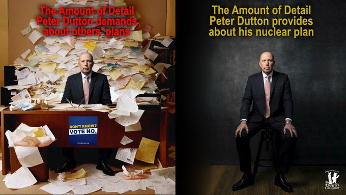CaraMia200's tweet photo. #VisionlessBruteDutton: A savvy investor?
Let’s look at his dull responses over 2 decades plus.
When the allegations arose, he disappeared!
Met w/ his crisis management PR team instead of facing questions re #InsiderTrading.
Referral to #NACC now. #Auspol #LNPCorruptionParty https://t.co/06DBTmoblB