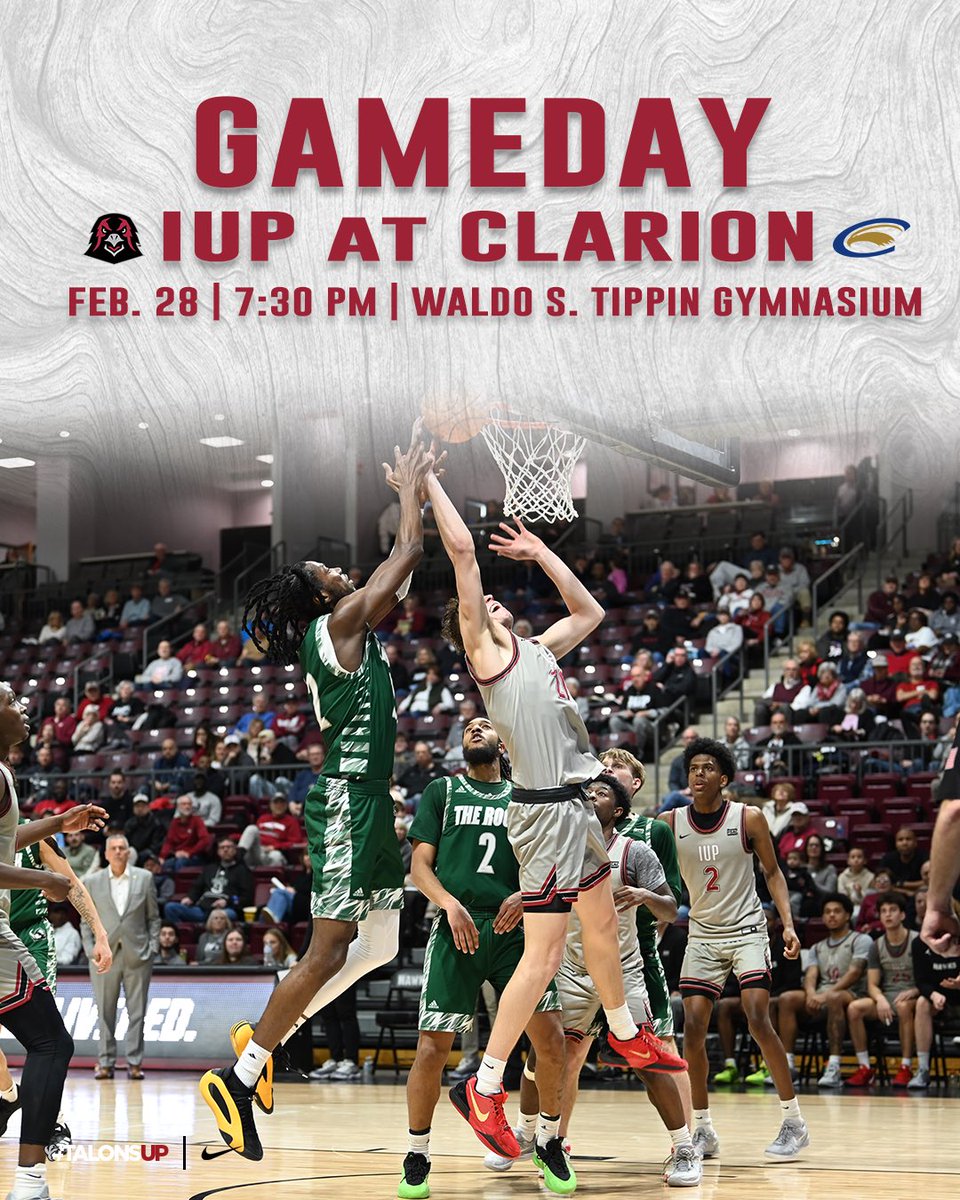 Friday night action to close out the 2025 regular season on the road!

🆚| Clarion (7:30 pm)
🏟️| Waldo S. Tippin Gymnasium 
🎥| tinyurl.com/mr2mbcx6  
📊| tinyurl.com/yc7jkfnu

#TalonsUp
