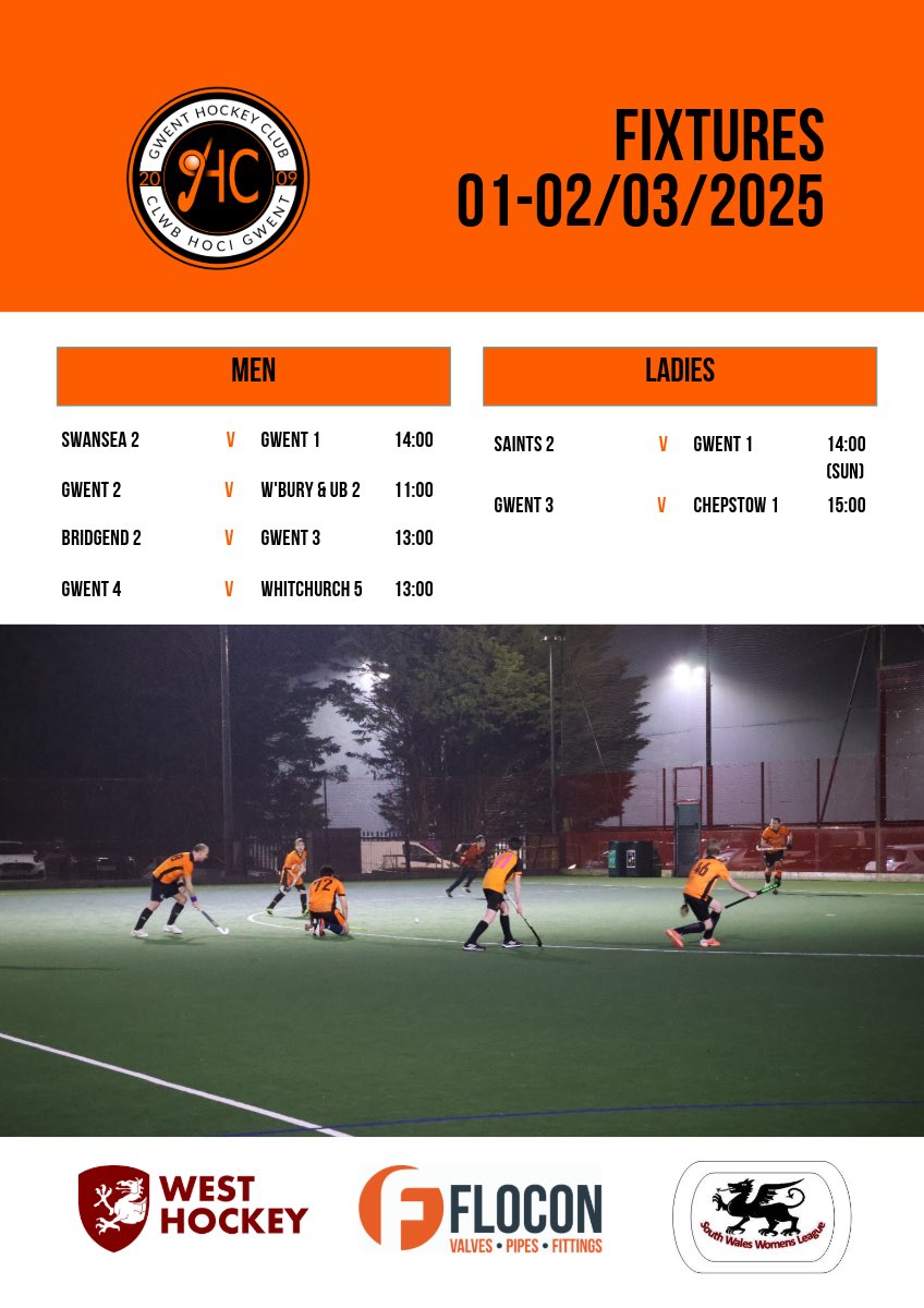 Plenty of hockey tomorrow for our senior teams and lots of points up for grabs! Let’s start the new month in style 🟠⚫️ <a href="/HockeyWales/">Hoci Cymru</a> <a href="/swsportsnews/">South West Sports News</a> <a href="/SWalesLeague/">South Wales League</a>