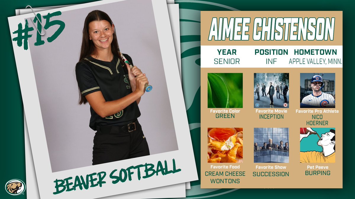 BSUBeaversSB's tweet photo. Our second senior on this lineup, meet @ajchristenson6 https://t.co/DzvmxBpv68