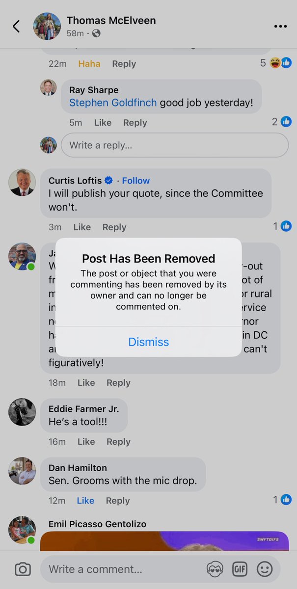 Well look at that. In a shocking development, “Mr. Transparent” <a href="/TreasurerLoftis/">S.C. State Treasurer's Office</a> deleted his comment before I could respond.