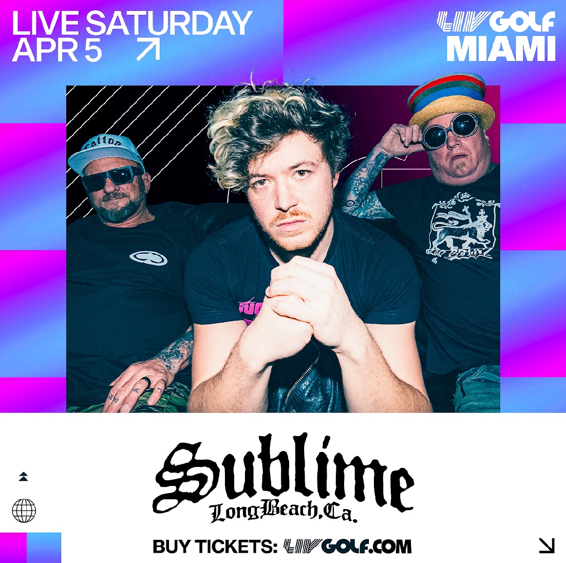 Excitement is building for LIV Golf's return to the iconic @trumpdoral! Mark your calendars for April 4-6 to experience world-class golf on the legendary Blue Monster course, plus a legendary performance by Sublime on Saturday! Get your tickets now: bit.ly/4gRUjP0
