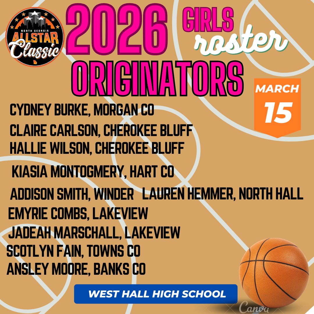 Adrian | Ken (@northgareport) on Twitter photo Here is the 2026 <a href="/ngaclassic/">North Ga All-Star Classic</a> All-Star girls roster.
The committee filtered through so many names and has put together two solid teams. Which group do you feel will come out victorious?
Will it be team FEARLESS or team ORIGINATORS? Vote in our poll below.
Please share tag Here is the 2026 <a href="/ngaclassic/">North Ga All-Star Classic</a> All-Star girls roster.
The committee filtered through so many names and has put together two solid teams. Which group do you feel will come out victorious?
Will it be team FEARLESS or team ORIGINATORS? Vote in our poll below.
Please share tag