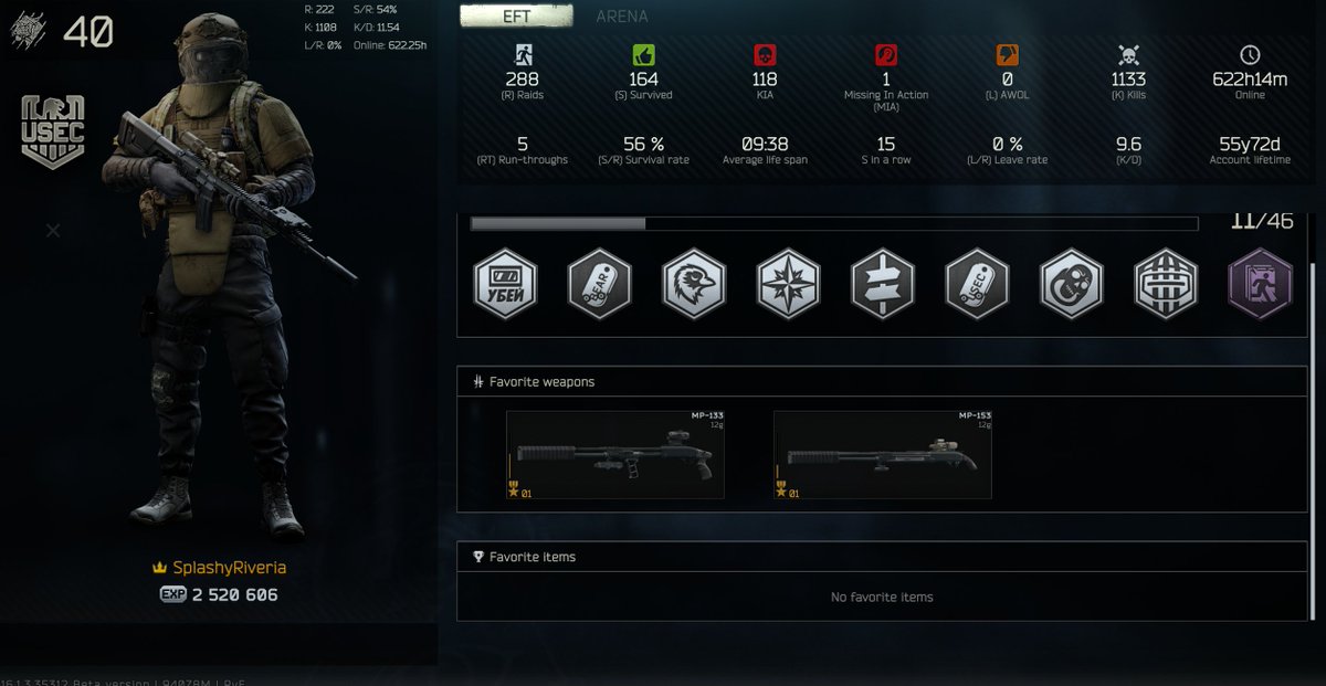 it's been over 55 years since i first started playing escape from Tarkov according to my profile...

damn how to time flies huh?
#EscapefromTarkov