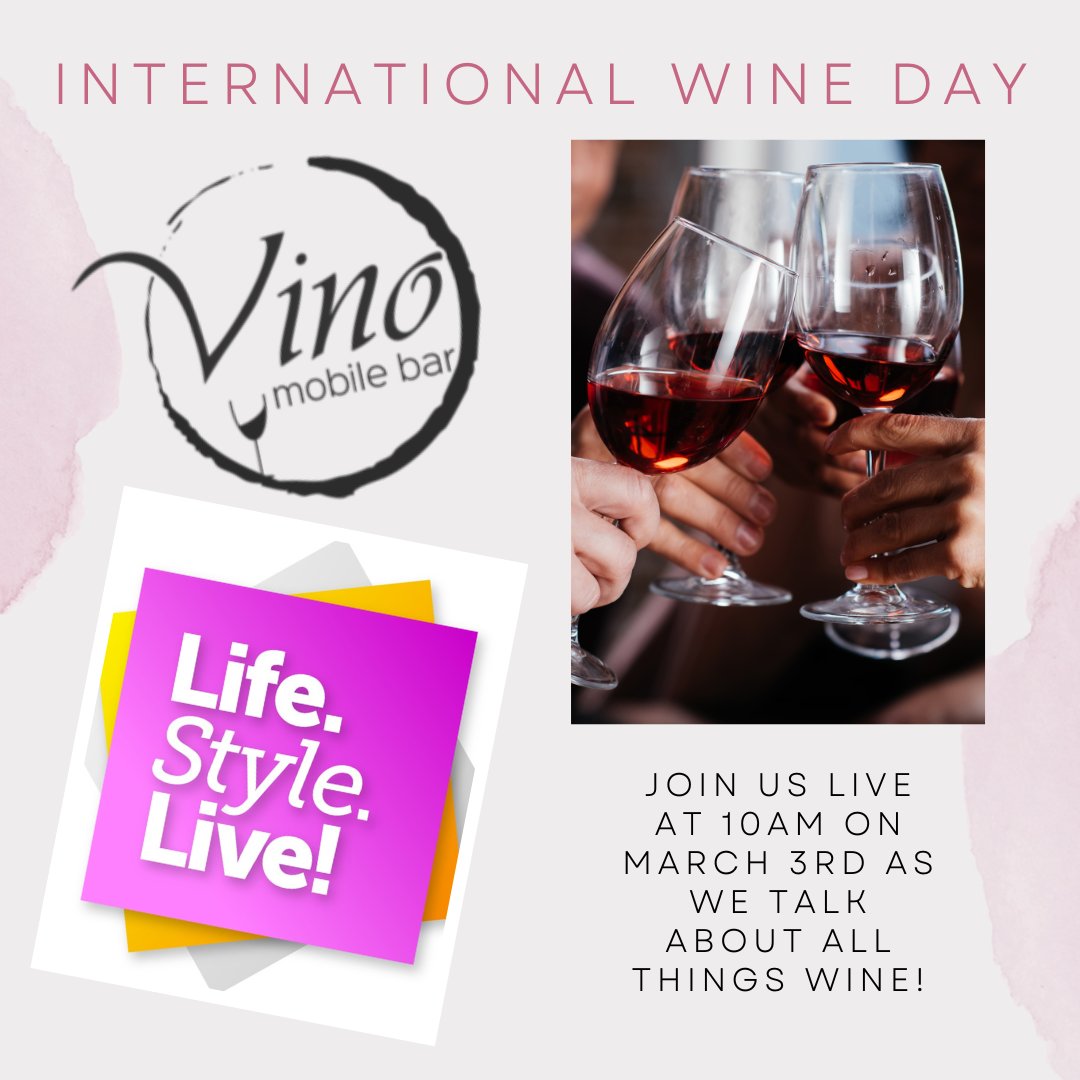 VinoMobileBar (@vinomobilebar) on Twitter photo Mel's back in the <a href="/wishtv/">Indianapolis News</a> studio this Monday! Join us at 10am on March 3rd as we celebrate International Wine Day!
(but really, isn't Wine Day EVERY day???) #cheers
@lifestyleliveonwish <a href="/vinomobilebar/">VinoMobileBar</a> Mel's back in the <a href="/wishtv/">Indianapolis News</a> studio this Monday! Join us at 10am on March 3rd as we celebrate International Wine Day!
(but really, isn't Wine Day EVERY day???) #cheers
@lifestyleliveonwish <a href="/vinomobilebar/">VinoMobileBar</a>