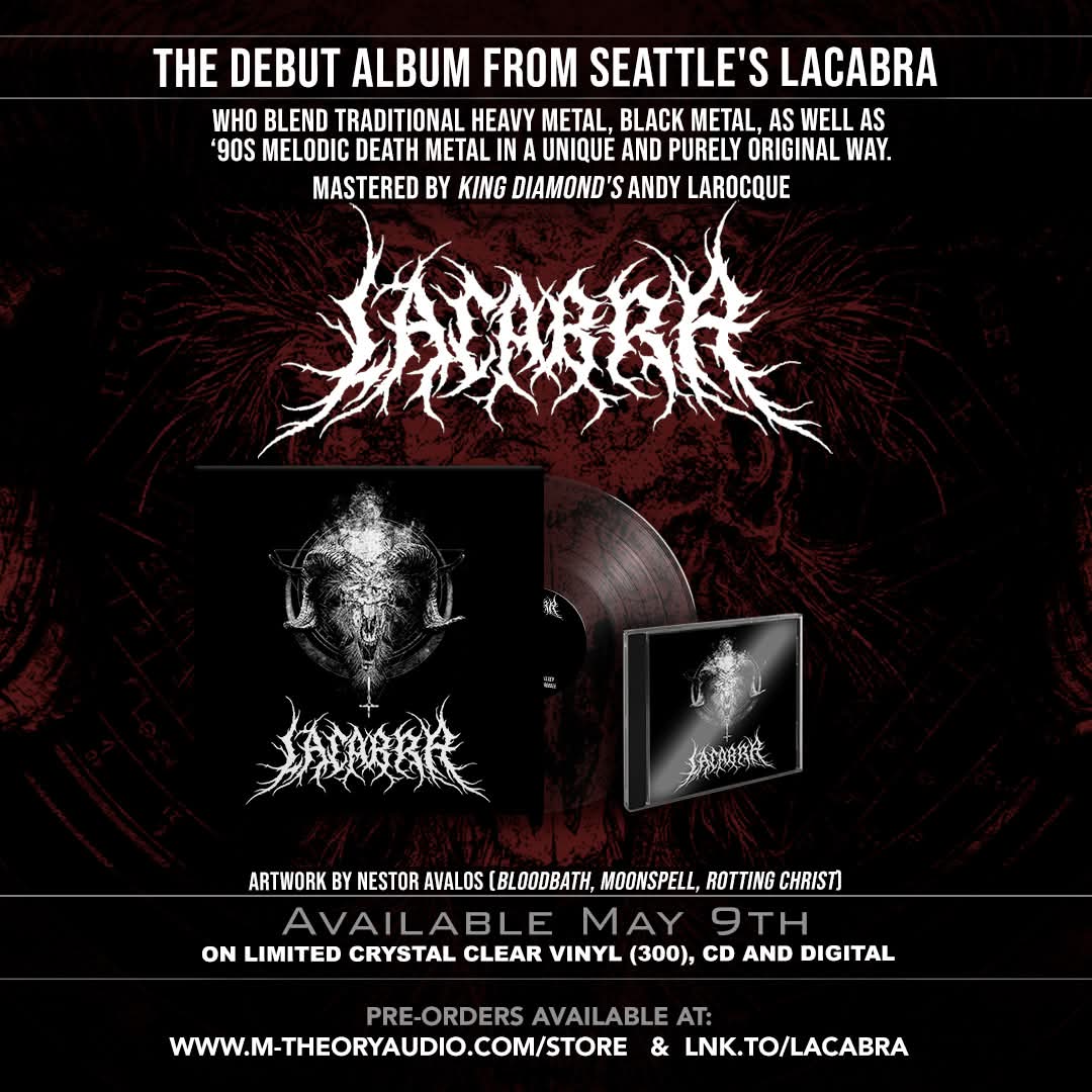 NestorAvalosZar's tweet photo. Artwork created for this amazing band LACABRa distributed by @MTheoryAudio Salem Rose Music & M-Theory Audio
Pre-Order Now - Out May 9th Seattle metal outfit LACABRA
Album out May 9th. https://t.co/tpMzEh4aUg
#lacabra #extrememetal #melodicdeathmetal #nestoravalosart https://t.co/q6p9rbPXSa