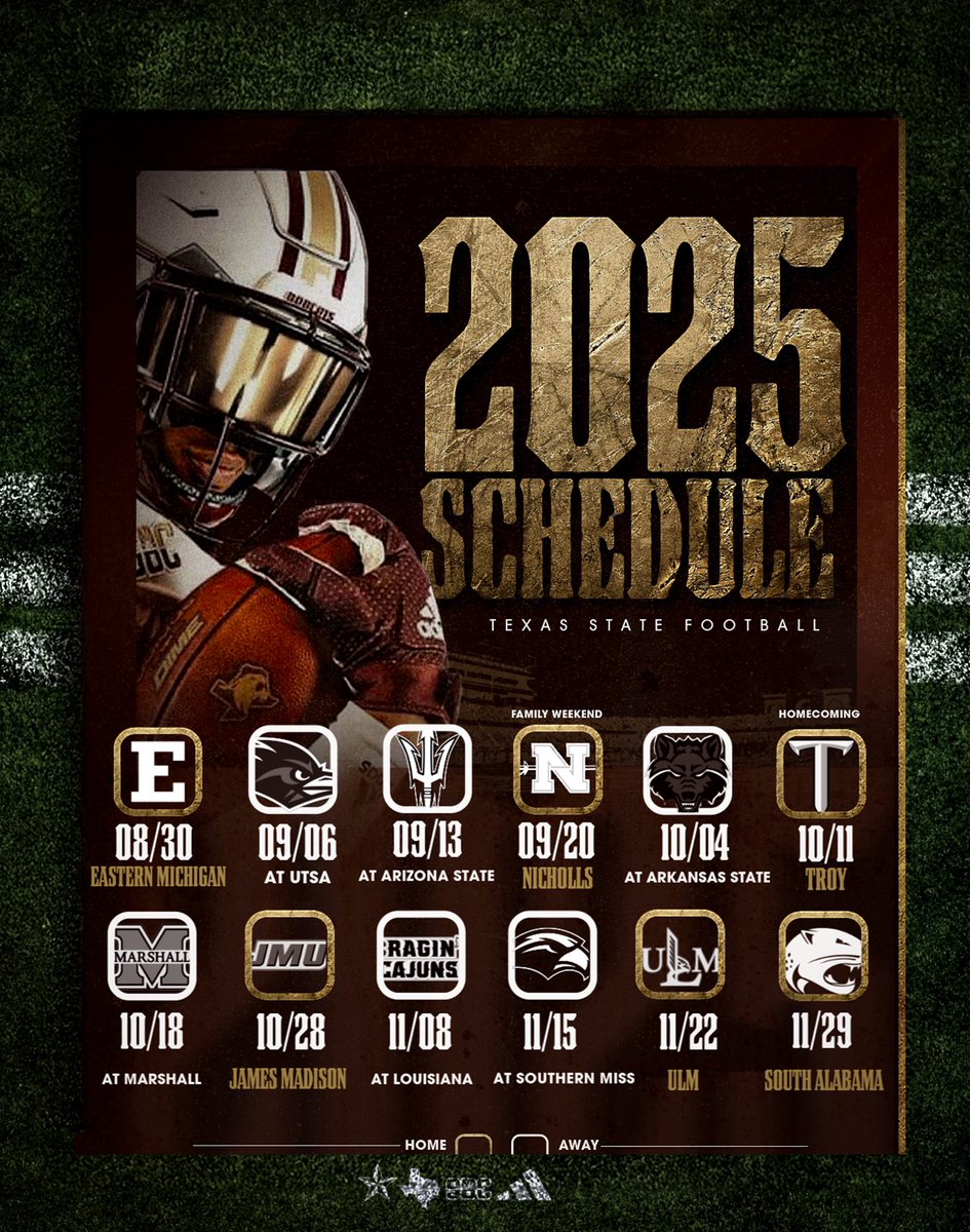 Our 2025 schedule🗓️

#EatEmUp | <a href="/SunBelt/">Sun Belt</a>