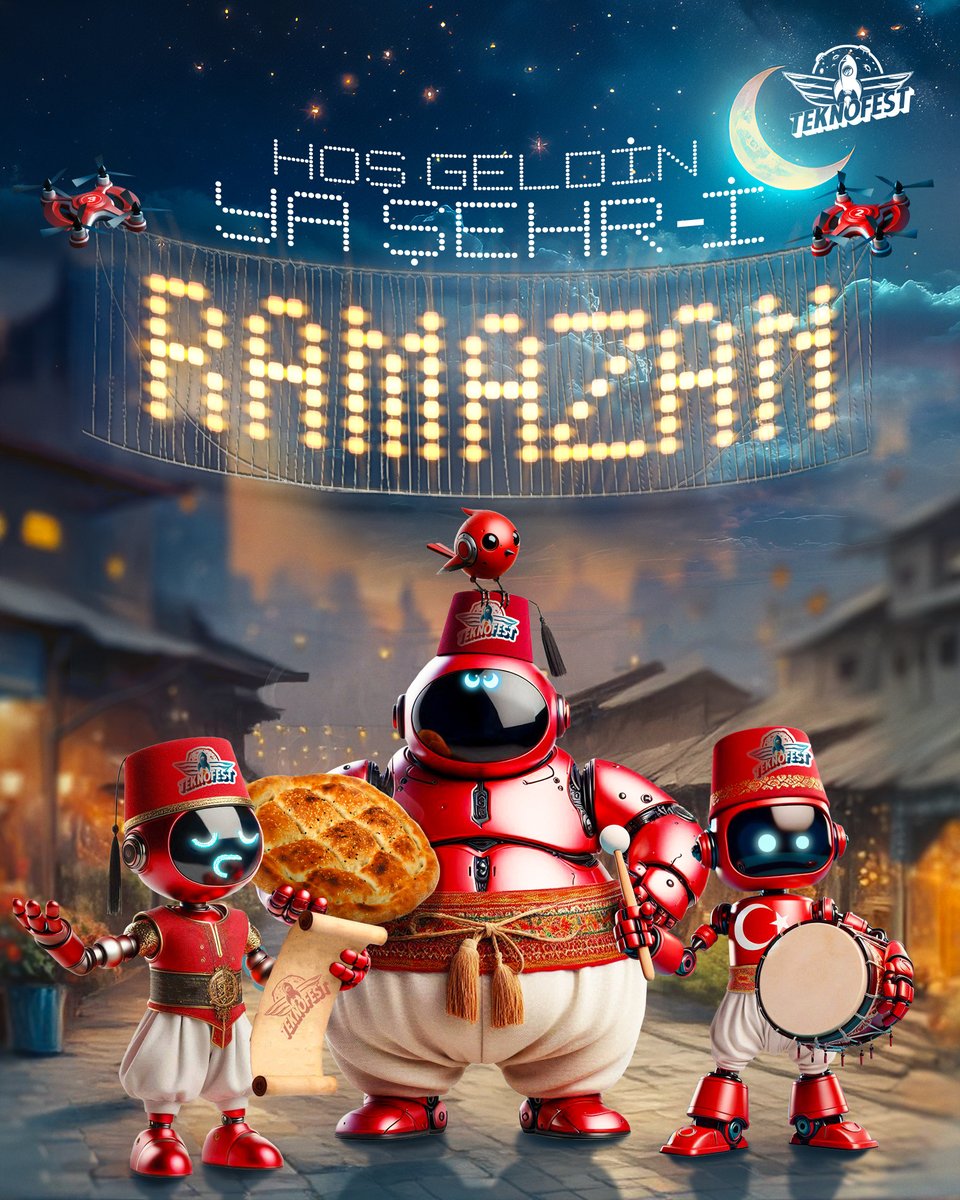 Sahur alarmını kuranlar,
pide kuyruğuna girenler, 
teravih çıkışı tatlıcıya uğrayanlar 
ve TEKNOFEST’siz yapamayanlar….  

Ramazan ayının bereketi sofralarınıza, huzuru gönlünüze dolsun!  

 #HayırlıRamazanlar 🌙