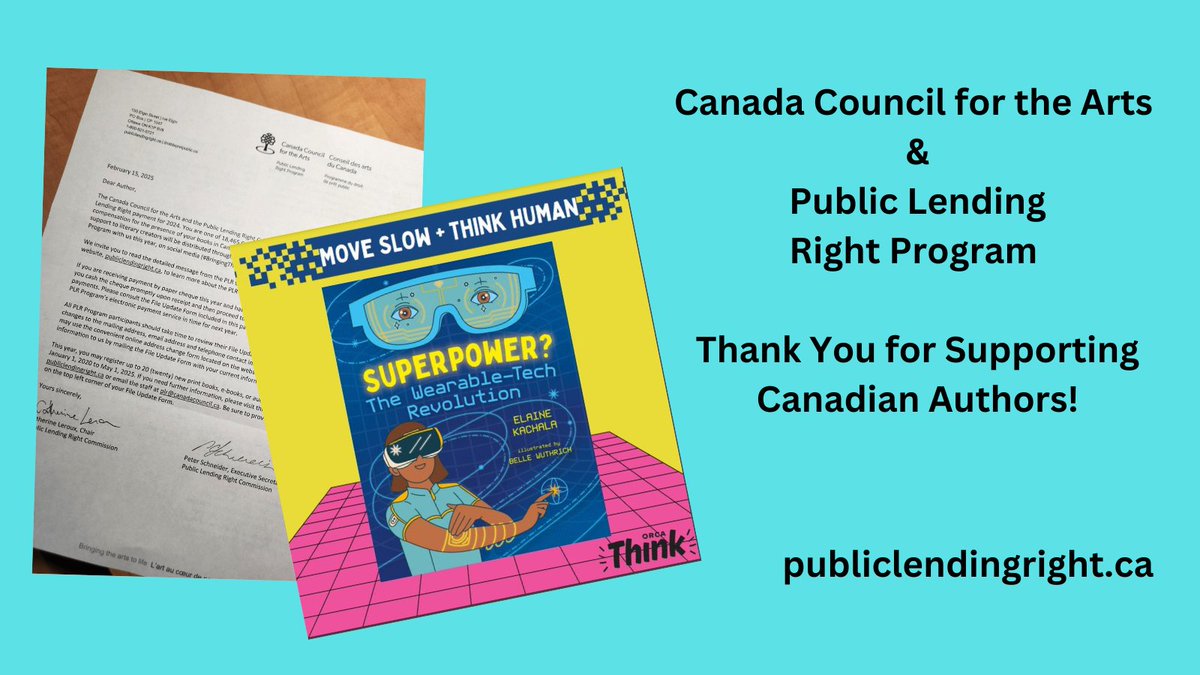Elaine Kachala (@elainekachala) on Twitter photo Huge thanks to <a href="/CanadaCouncil/">Canada Council for the Arts</a> and the Public Lending Right Commission for supporting literary creators. PLR supports and compensates authors for the presence of our books in Canada’s public libraries. This year PLR supported 18,465 authors! I'm lucky to be one of them! Huge thanks to <a href="/CanadaCouncil/">Canada Council for the Arts</a> and the Public Lending Right Commission for supporting literary creators. PLR supports and compensates authors for the presence of our books in Canada’s public libraries. This year PLR supported 18,465 authors! I'm lucky to be one of them!