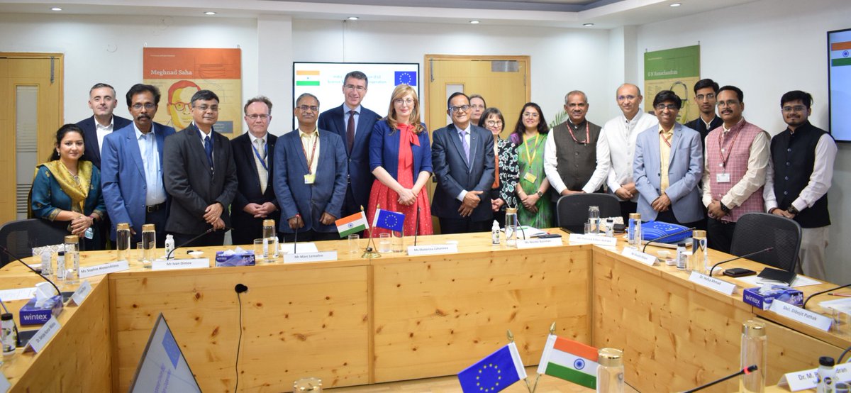 Office of Principal Scientific Adviser to the GoI (@prinsciadvoff) on Twitter photo Prof. <a href="/AjaySoodIISc/">Ajay Sood</a>, <a href="/PrinSciAdvGoI/">Principal Scientific Adviser, Govt. of India</a>, and Ms. <a href="/EZaharievaEU/">Ekaterina Zaharieva</a>, EU Commissioner for Startups, Research and Innovation co-chaired the India-European Union (EU) Meeting on Science & Technology Cooperation on 27th Feb 2025 at the Office of the Principal Scientific Adviser to the Prof. <a href="/AjaySoodIISc/">Ajay Sood</a>, <a href="/PrinSciAdvGoI/">Principal Scientific Adviser, Govt. of India</a>, and Ms. <a href="/EZaharievaEU/">Ekaterina Zaharieva</a>, EU Commissioner for Startups, Research and Innovation co-chaired the India-European Union (EU) Meeting on Science & Technology Cooperation on 27th Feb 2025 at the Office of the Principal Scientific Adviser to the