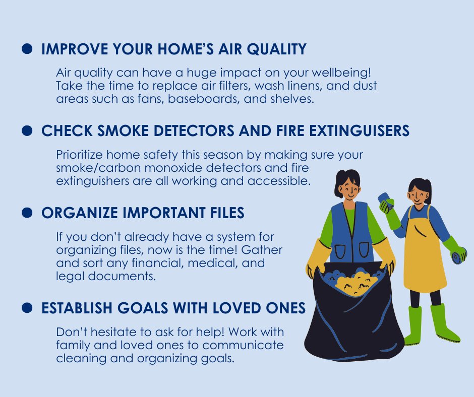 Spring is just around the corner! For some, that means the season of spring cleaning is on its way.
Check out these spring cleaning basics to help you get started on freshening up your space.
#ElderCareServices #Community #Seniors