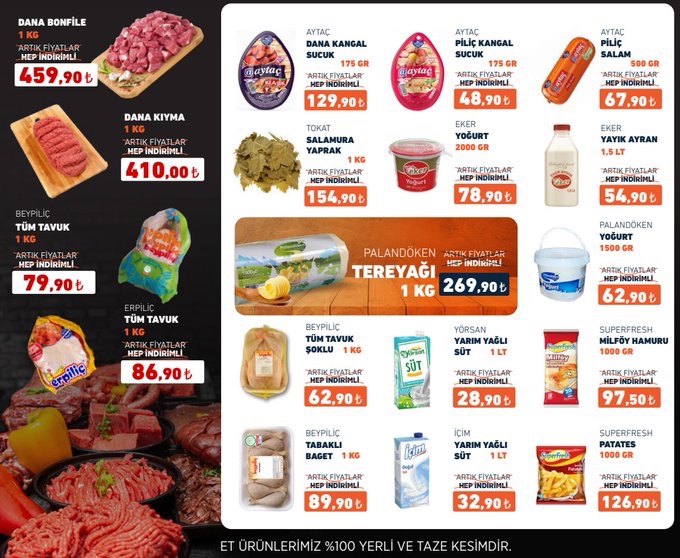 Kasaplarda ortama 1000 TL, zincir marketlerde en ucuz 700 TL'ye satılan bonfile et, Erzurum Büyükşehir Belediyesi'nin işletmesinde bulunan Halk Pazarı'nda 459.90 TL'den satışa sunuldu. 

#BonfileEt #Kasap #Erzurum