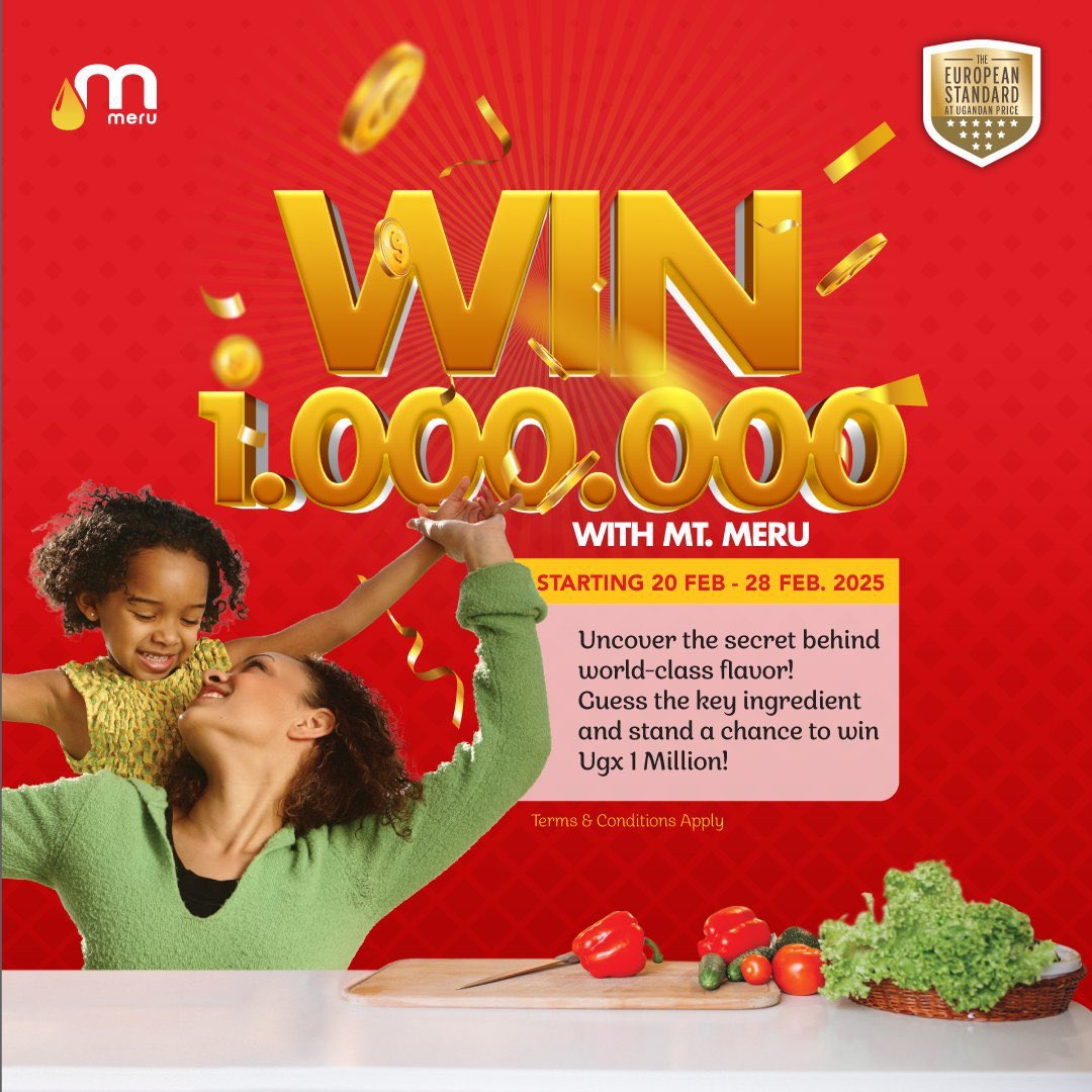 lydiaavian256's tweet photo. How about you share your guesses and win.
1M UGX is up for grabs. And let’s find out what’s behind the rich taste of @MTMERUMILLERUG's Star Goldy Cooking Oil?
Drop your guess under their pinned post, #StarGoldyCookingOil #WinAMillionWithMtMeru T&Cs apply. https://t.co/Gv0YxqB4jL