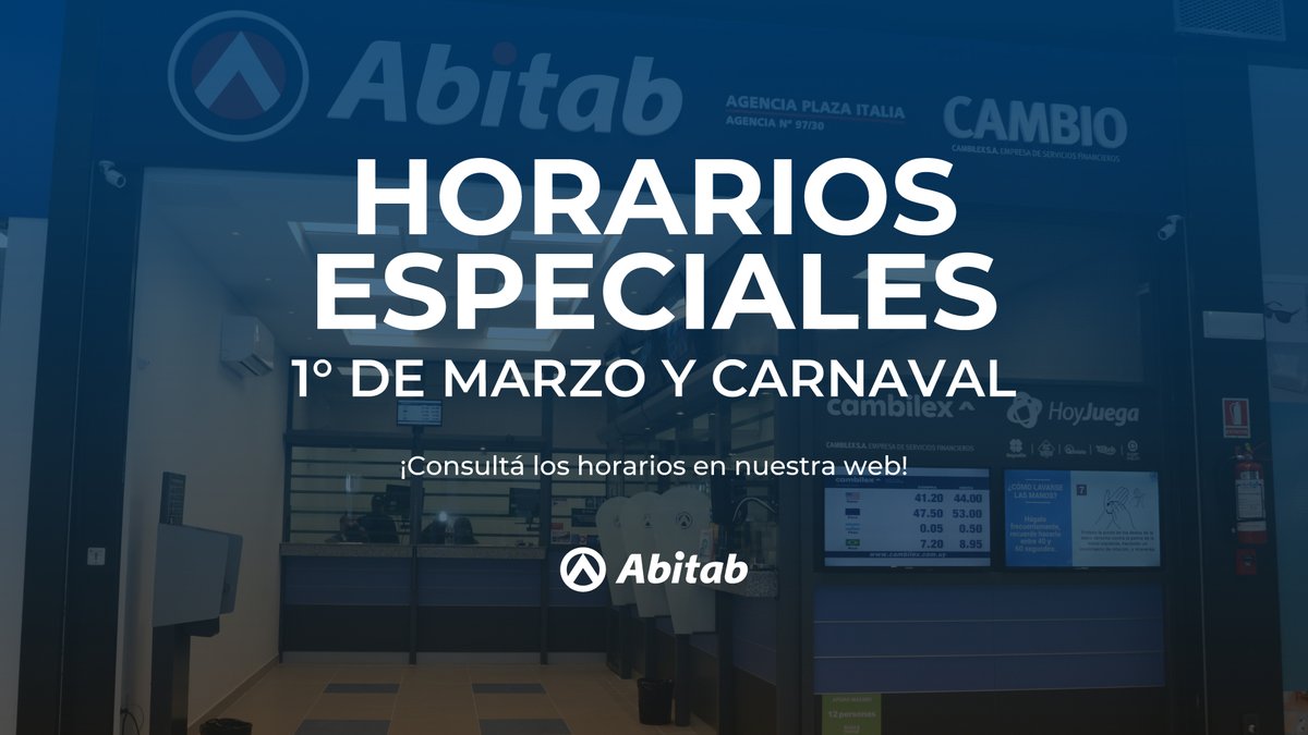 👉Por los feriados de Carnaval, nuestros locales contarán con horarios especiales. 📲Conocé los detalles en nuestra web:abitab.com.uy/innovaportal/v…