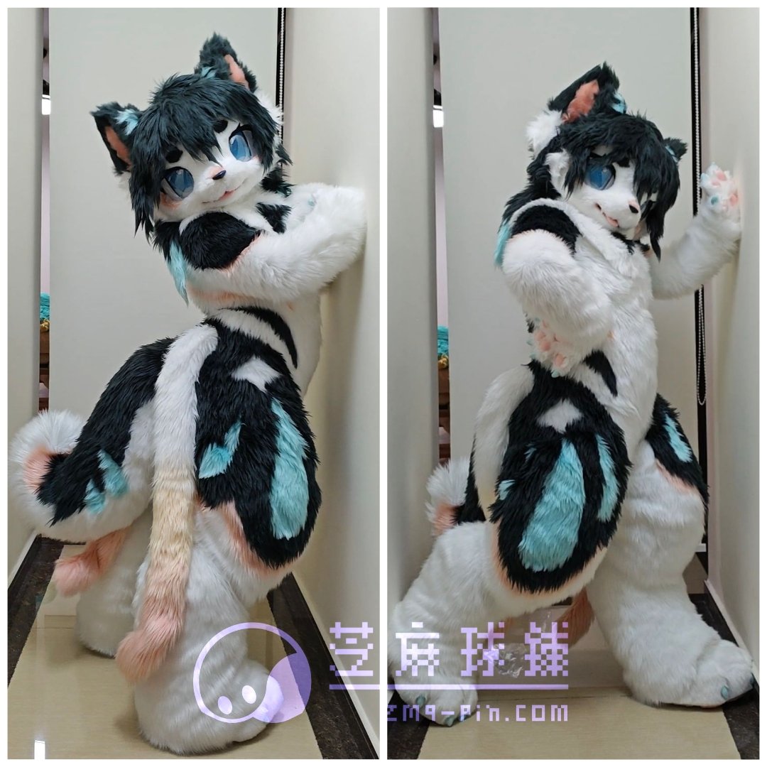 liebudsmon's tweet photo. 编号55墨桃，小🦊～ 尾巴旁的触手做了点彩植毛的硬核渐变(？
#fursuit https://t.co/33htJLCrva