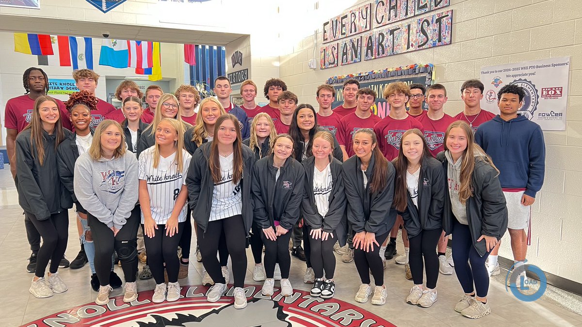 56 student athletes, male and female, spread out serving across 2 feeder schools for High Five Friday! Solid morning for spring LOAD! 🔄⚾️🥎