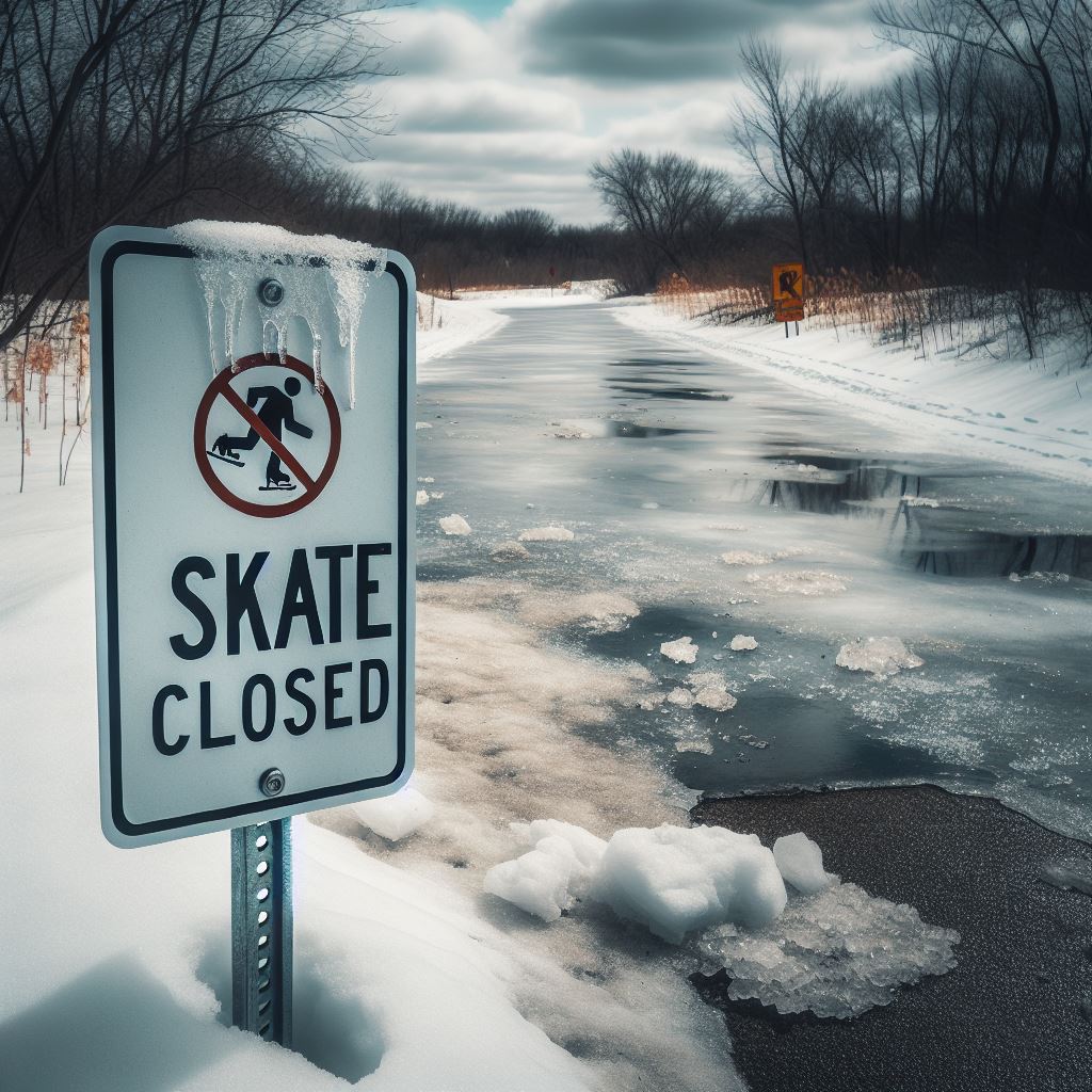Our skate trail needs a little TLC and is currently closed for repairs. But don't worry, we're working hard to get it back in tip-top shape!

We're hoping to have it open again this weekend, so keep those skates ready and stay tuned for updates!