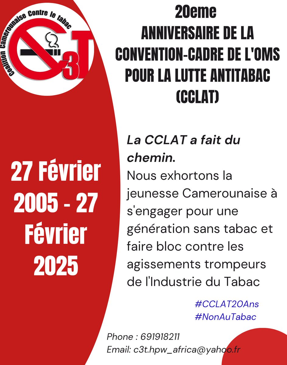 Camersanstabac's tweet photo. #CCLAT20Ans
#NonAuTabac https://t.co/dSzW10RHIa