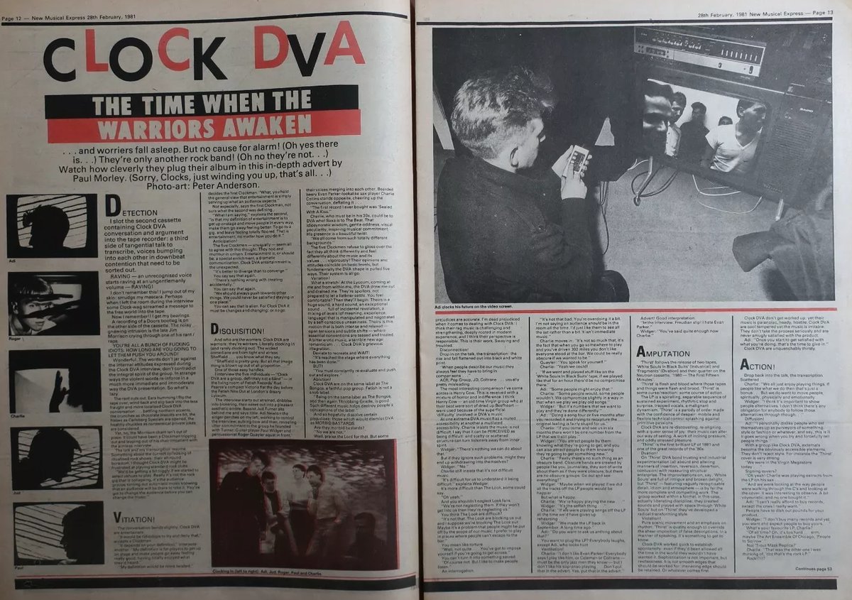 Telekonoid's tweet image. "Let us join them in their dreams
We're only four hours
We're only four moments
We're only here too long" ⏳

#ClockDVA on this day 1981