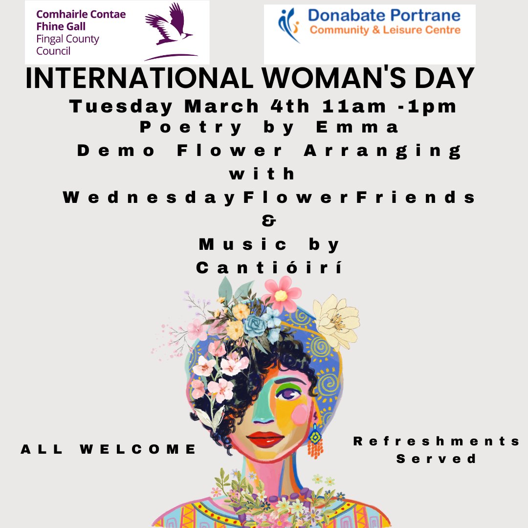DonabateComCentre (@donabatecomcen) on Twitter photo DPCC is celebrating International Woman's Day on 4th March at 11am-1pm. All Welcome. <a href="/Fingalcoco/">Fingal County Council</a> <a href="/fingalcommunity/">Fingal Community Development Office</a> <a href="/AgeFriendlyIrl/">Age Friendly Ireland</a> <a href="/DonabateM/">Donabate & Portrane Local Magazine</a> <a href="/portraneica/">Donabate PortraneICA</a> DPCC is celebrating International Woman's Day on 4th March at 11am-1pm. All Welcome. <a href="/Fingalcoco/">Fingal County Council</a> <a href="/fingalcommunity/">Fingal Community Development Office</a> <a href="/AgeFriendlyIrl/">Age Friendly Ireland</a> <a href="/DonabateM/">Donabate & Portrane Local Magazine</a> <a href="/portraneica/">Donabate PortraneICA</a>