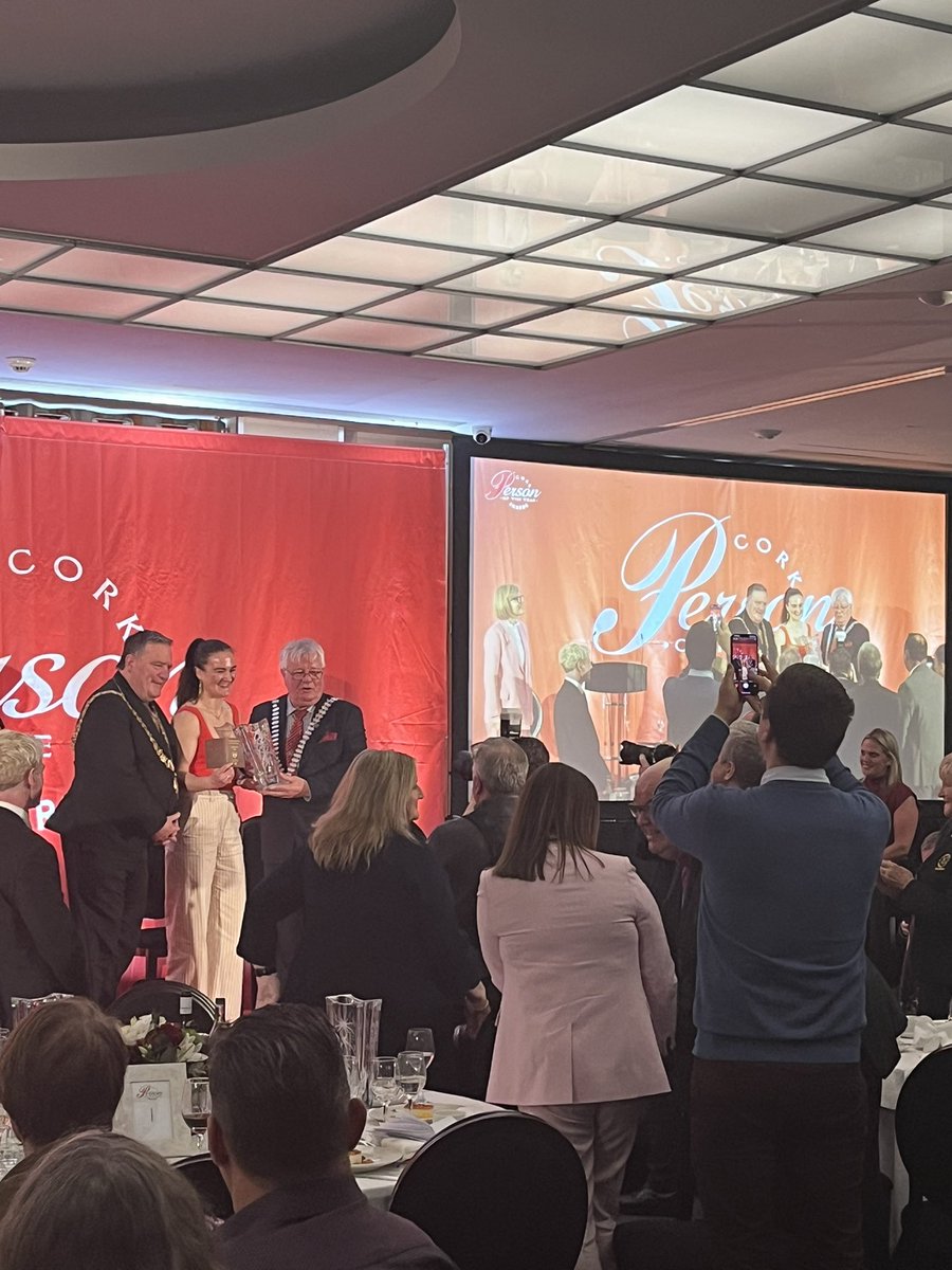 Cork Person of the Year (@cork_poty) on Twitter photo Olympic Gold Medalist, Kellie Harrington receiving her Cork passport as the Honorary Cork Person at the Cork Person of the Year Awards at <a href="/No1CorkHotel/">Cork International Hotel</a> #CPOTYAwards #Cork Olympic Gold Medalist, Kellie Harrington receiving her Cork passport as the Honorary Cork Person at the Cork Person of the Year Awards at <a href="/No1CorkHotel/">Cork International Hotel</a> #CPOTYAwards #Cork