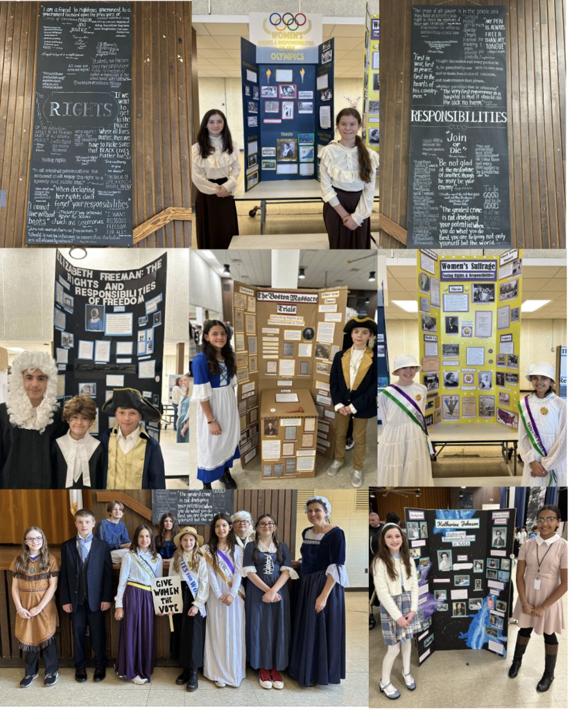 Tiverton Middle School sixth graders held their annual History Night this week. The students showcased their outstanding National History Day exhibits, documentaries, websites, and recorded performances representing this year's NHD theme, Rights and Responsibilities in History.