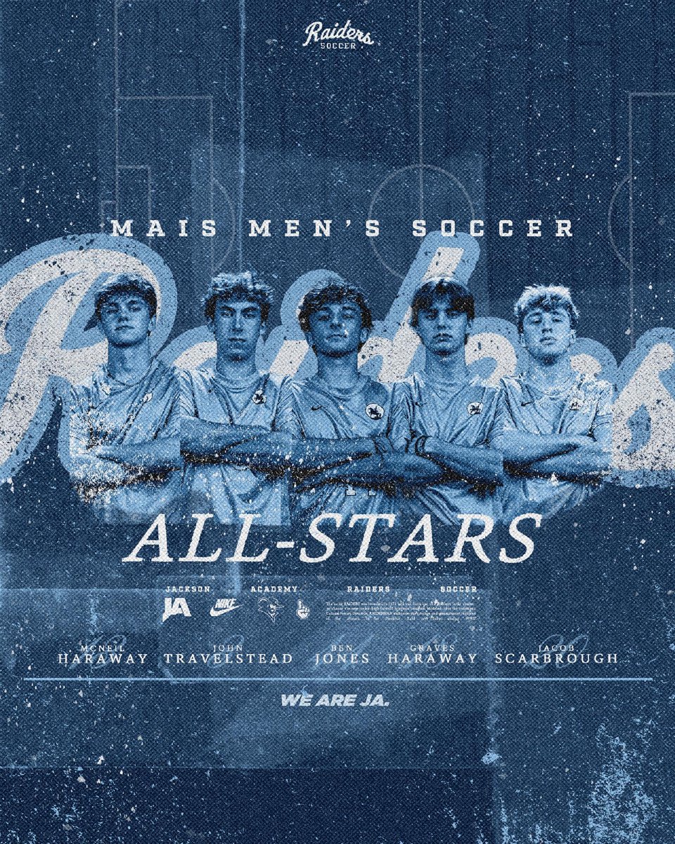 Congratulations to these Raiders for being named to the MAIS All-Star Team. They will be participating in the game today at Prep at 5:00pm and all the action will be streamed on the MAIS Network.

McNeil Haraway, John Travelstead, Ben Jones, Graves Haraway, Jacob Scarbrough

#...