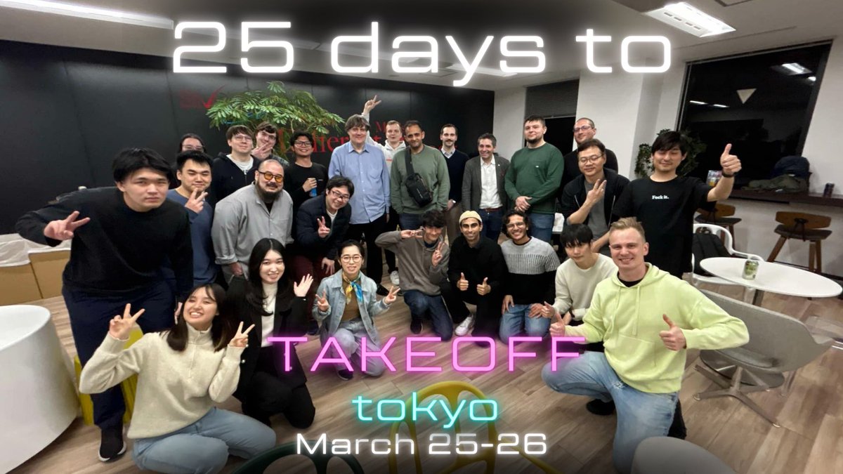 Takeoff Tokyo 🛫🗼 (@takeoff_tokyo) on Twitter photo 🚀 25 days to #TakeoffTokyo2025 !! 🚀
We hosted the <a href="/BuildersWeekend/">BUILDERS WEEKEND</a> Afterparty—After Hack at <a href="/SivanSLab/">SivanS Lab</a> —a night of celebration!!
The winning team had an amazing experience and can’t wait for more at Takeoff Tokyo!!
Thank you very much everyone!!❤️🔥
🔗 takeoff-tokyo.com 🚀 25 days to #TakeoffTokyo2025 !! 🚀
We hosted the <a href="/BuildersWeekend/">BUILDERS WEEKEND</a> Afterparty—After Hack at <a href="/SivanSLab/">SivanS Lab</a> —a night of celebration!!
The winning team had an amazing experience and can’t wait for more at Takeoff Tokyo!!
Thank you very much everyone!!❤️🔥
🔗 takeoff-tokyo.com