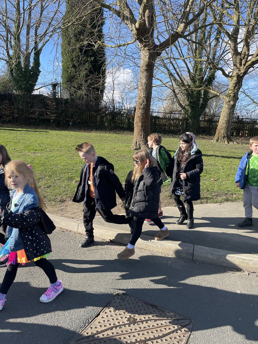 For PSHE Year 2 have been on a walk around the local area learning about road safety. We used a pedestrian crossing and a zebra crossing!