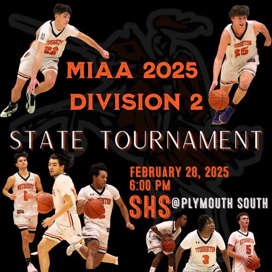 GAMEDAY
MIAA State Tournament Round of 32
🆚 #12 Plymouth South 
📍 Plymouth South HS
⌚️6:30