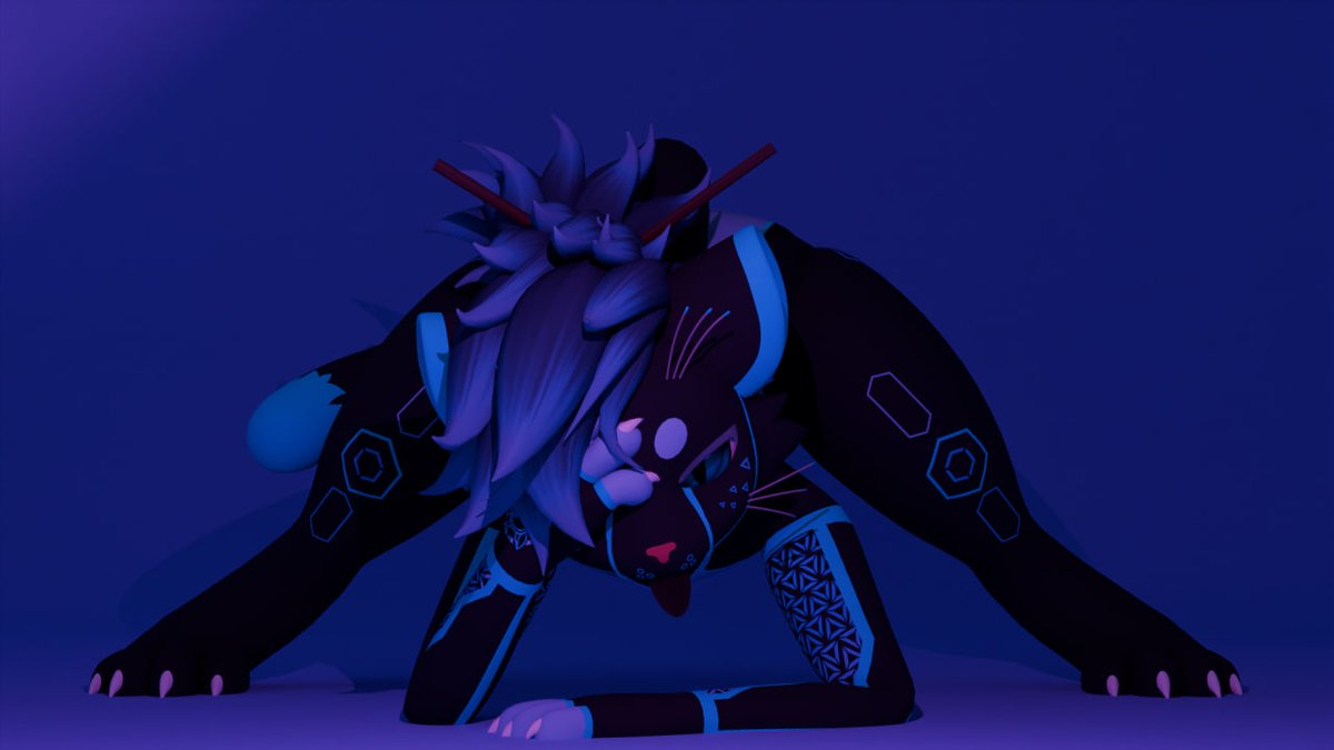 Jack pose ^^ #VRChat #Mayu #Furry #render #3d #blender