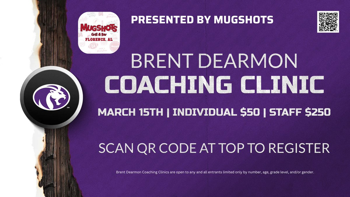 UNAFootball's tweet image. Good Morning From The Shoals!

Here is our OL coach and former Lion Player @coach_thomas70 coaching up one his staple drills for offensive line play. 

Our coaching clinic is March 15th!

Sign up 👇 

…ntdearmonfootballcamps.totalcamps.com

#PurpleSwarm
2️⃣1️⃣2️⃣