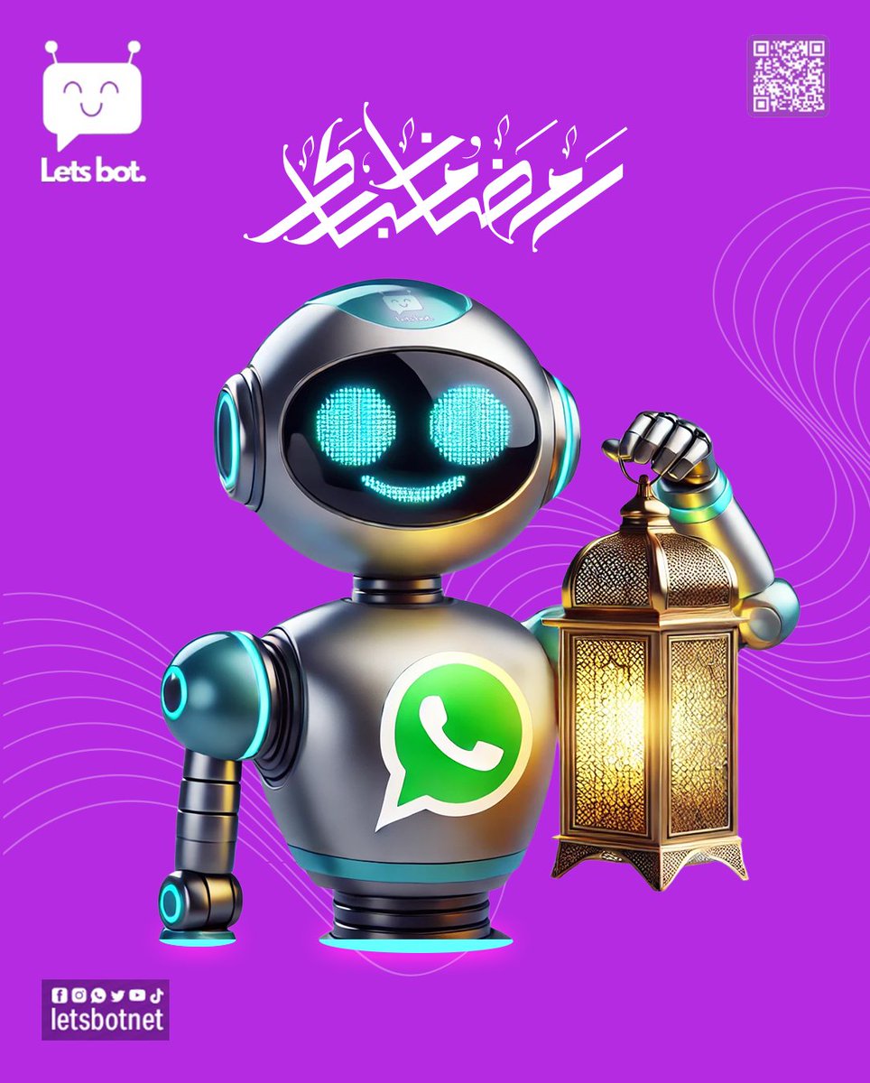 🌟 بكل الحب والتقدير، نهنئكم بقدوم شهر رمضان المبارك، ونسأل الله أن يكون شهرًا مليئًا بالخيرات والرحمات عليكم وعلى أحبابكم. 🤍

📲 خلال هذا الشهر الفضيل، حافظ على تواصلك مع عملائك بكل سلاسة عبر واتساب، وقدم لهم أفضل الخدمات بذكاء وسهولة.

رمضان مبارك! 🌙✨ نتمنى لكم شهرًا مباركًا