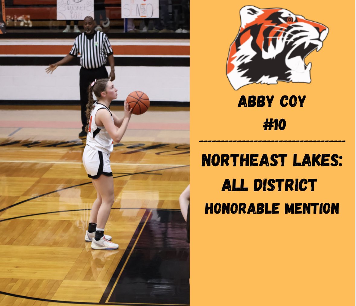 Congratulations Abby! Your comeback from the Junior Year ACL tear was inspiring, and glad to see your hard work rewarded with this award.  Thanks for a great four years and best of luck in college!