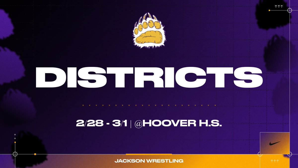 Districts Bound! 

Good luck to our 9 Wrestlers who compete this weekend to punch their ticket to the State Tournament! 👊🏻

#GoBears