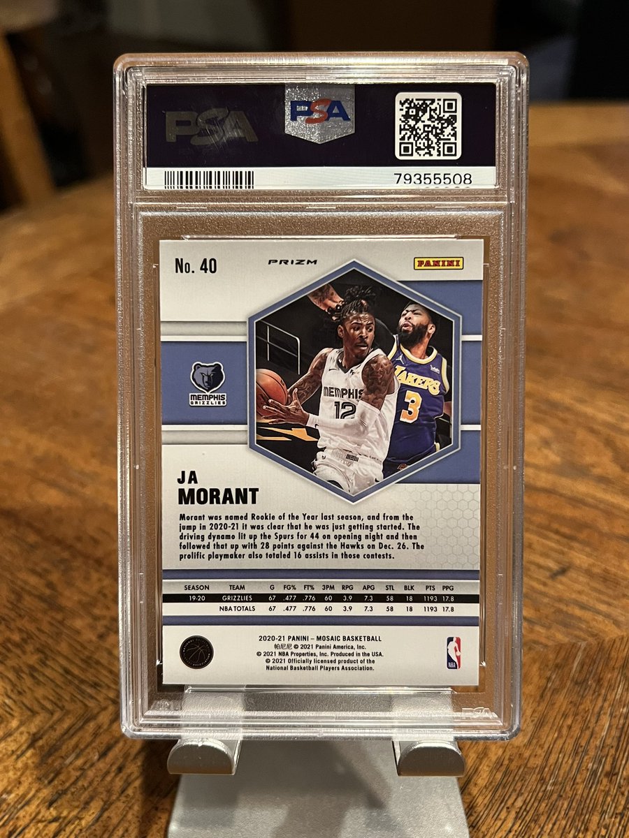 Mr Downtown San Diego (@mrdowntownsd) on Twitter photo FOR SALE - 2020 Panini Mosaic Ja Morant Memphis Grizzlies SP Green Ice PSA 10 Card - $145 OBO FREE SHIPPING - <a href="/memgrizz/">Memphis Grizzlies</a> #memgrizz <a href="/PaniniAmerica/">Panini America</a> <a href="/NBA/">NBA</a> #nba FOR SALE - 2020 Panini Mosaic Ja Morant Memphis Grizzlies SP Green Ice PSA 10 Card - $145 OBO FREE SHIPPING - <a href="/memgrizz/">Memphis Grizzlies</a> #memgrizz <a href="/PaniniAmerica/">Panini America</a> <a href="/NBA/">NBA</a> #nba