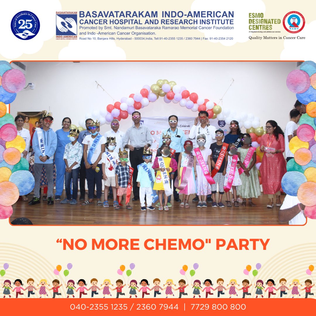 #NoMoreChemo 
The No More Chemo Party at Basavatarakam Indo American Cancer Hospital was more than just a celebration—it was a testament to courage, resilience, and the power of hope.

Our Pediatric Oncology (Medical Oncology) team set aside their white coats for the day &amp; (1/7)