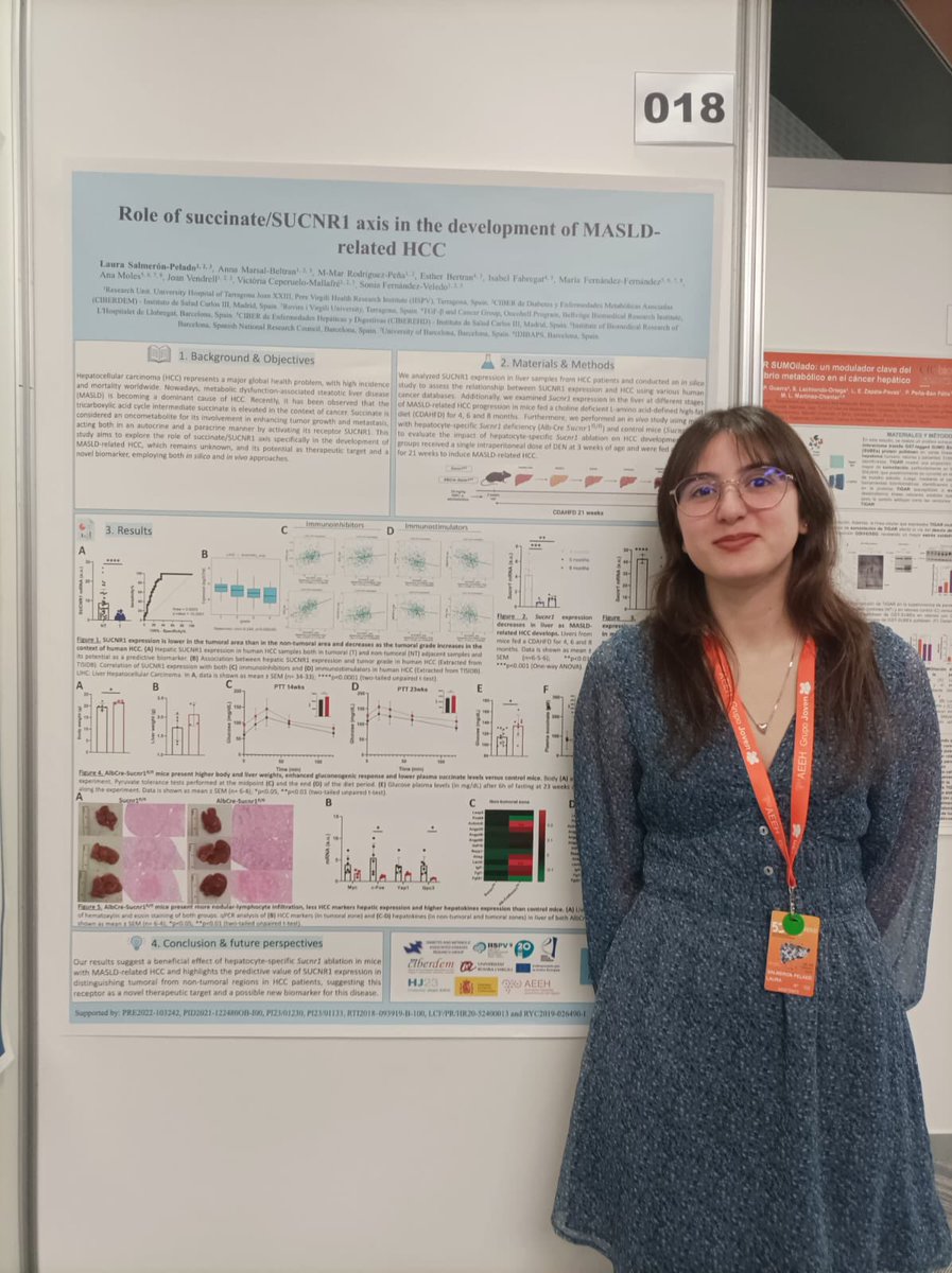 DIAMET Tarragona (@diamett) on Twitter photo Our PhD student #LauraSalmeron has attended the 50th <a href="/AEEHLiver/">Asociación Española para el Estudio del Hígado</a> Congress, where she has presented her latest research in a poster session!
Great opportunity to share insights and engage with the scientific community 👏🏼🔬
#AEEH #Research Our PhD student #LauraSalmeron has attended the 50th <a href="/AEEHLiver/">Asociación Española para el Estudio del Hígado</a> Congress, where she has presented her latest research in a poster session!
Great opportunity to share insights and engage with the scientific community 👏🏼🔬
#AEEH #Research