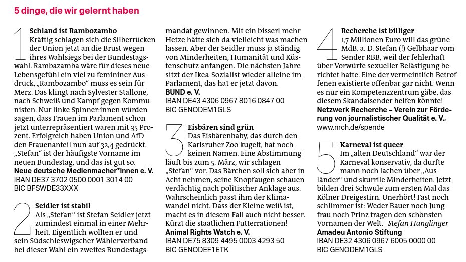 Ganz klar der Name der Woche: Stefan <a href="/shunglinger/">@Stefan-Hunglinger.de</a> <a href="/tazgezwitscher/">taz</a>