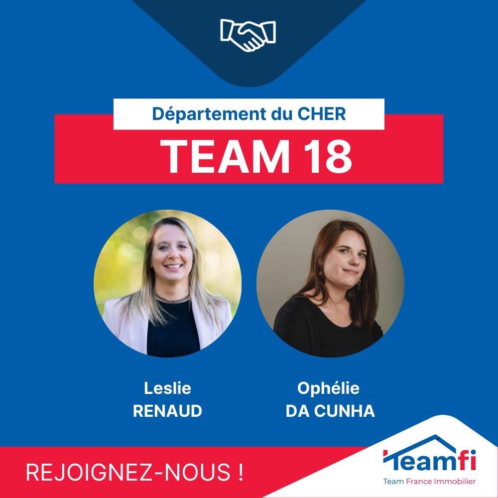 TeamTeamfi's tweet photo. đ DĂ©couvrez la Team du Cher !
Dynamisme, engagement et proximité sont les maßtres-mots de Leslie RENAUD et Ophélie DA CUNHA, nos mandataires actifs sur Bourges et ses environs.
#teamfi #immobilier https://t.co/EedVQAmnZp