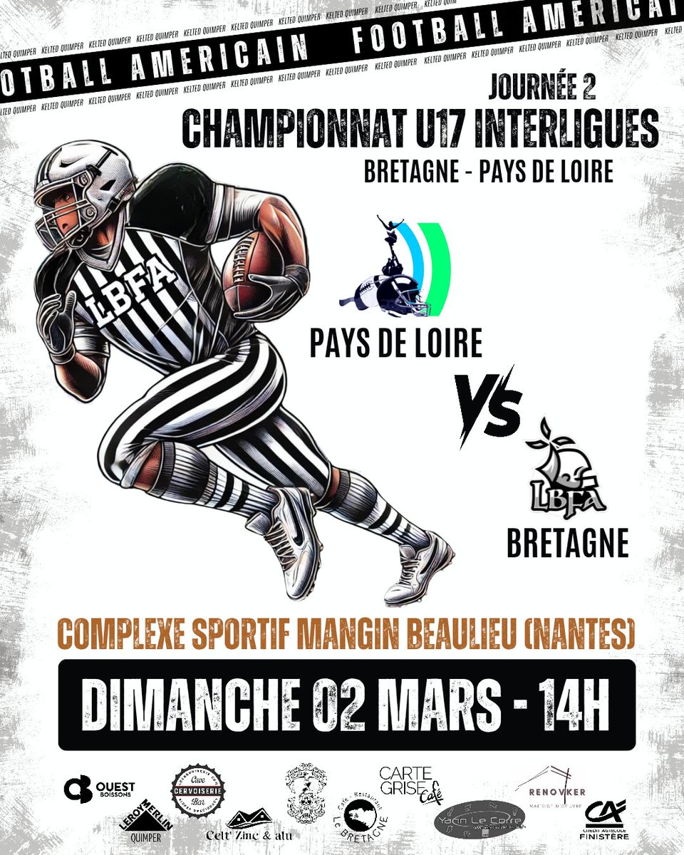 KeltedQuimper29's tweet photo. [𝐔𝟏𝟕] 𝐂𝐇𝐀𝐌𝐏𝐈𝐎𝐍𝐍𝐀𝐓 𝐈𝐍𝐓𝐄𝐑𝐋𝐈𝐆𝐔𝐄𝐒

Nos U17 se déplacent Dimanche à Nantes pour jouer avec la Team BRETAGNE contre l'équipe Pays de Loire 🔥🔥

#𝒌𝒆𝒍𝒕𝒆𝒅𝒖𝒏𝒊𝒕𝒆𝒅 💛🖤
#𝒒𝒖𝒊𝒎𝒑𝒆𝒓 #𝒒𝒖𝒊𝒎𝒑𝒆𝒓𝒎𝒂𝒗𝒊𝒍𝒍𝒆 #𝒄𝒐𝒏𝒄𝒂𝒓𝒏𝒆𝒂𝒖 https://t.co/2IobPxjEBq