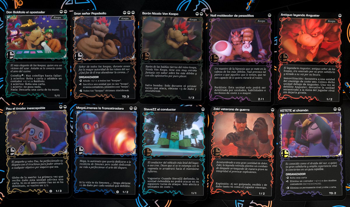 Después de casi tres meses sin ninguna actualización...
Volvemos con más novedades del VLC SMASH TCG!!!
A los que tal vez pensábais que el proyecto no era tan ambicioso; nos complace anunciaros que aún faltan bastantes cartas de cada arquetipo 😈🔥