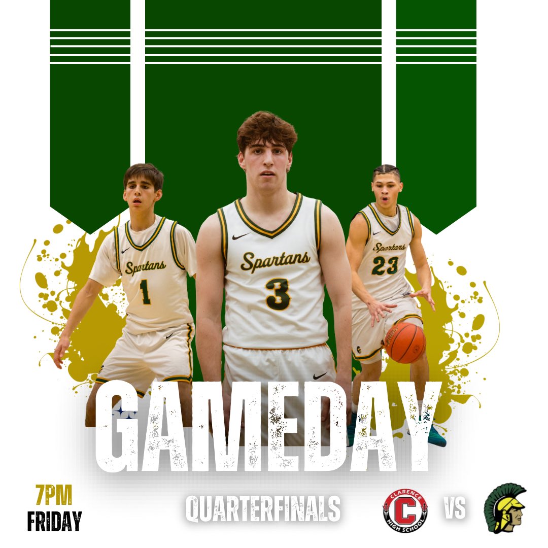 🚨SECTIONALS🚨

The Spartans take on Clarence at 7pm with a trip to Buffalo State on the line. 

Come out to Williamsville North tonight to support your Spartans🏀🚨