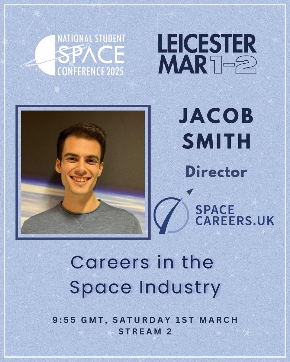 We are so excited to introduce our next set of speakers for NSSC 2025 in Leicester TOMORROW! 💫

🪐 Have you planned which talks and sessions you’re attending yet? 
Check out the full programme here: [loom.ly/sfkW68E]

#UKSEDS #NSSC2025 #SpaceBeyondSTEM