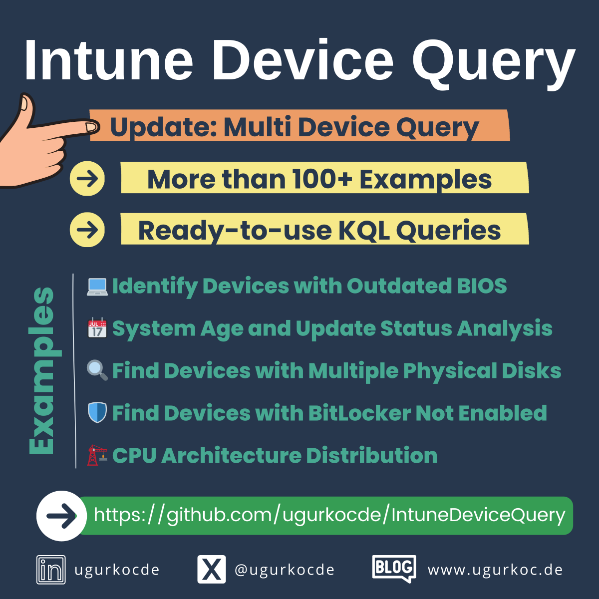 🔍 Unlocking Deeper Insights with Multi-Device Queries in Intune

You’re working on incidents and need to identify all devices with outdated BIOS. Or maybe you’re planning a Windows 11 rollout and must find devices without TPM 2.0. Running queries one device at a time? That’s