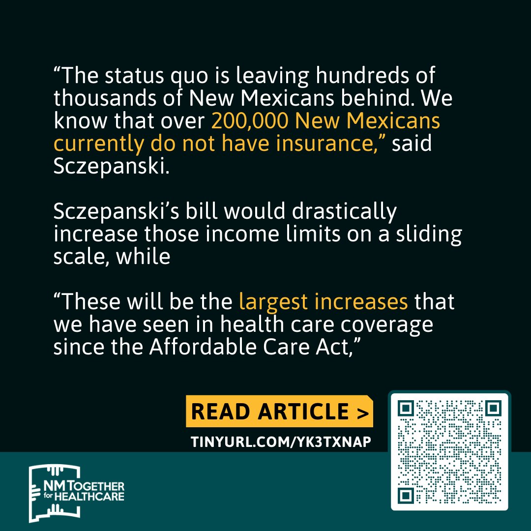 KOB highlights the movement to expand Medicaid through HB186: Medicaid Forward, ensuring more New Mexicans get the healthcare they need. Check out the story: "New Mexico Lawmakers Look to Expand Medicaid Access."

🔗 ow.ly/JocV50V7NAt

#HB186 #MedicaidForward #NMT4HC