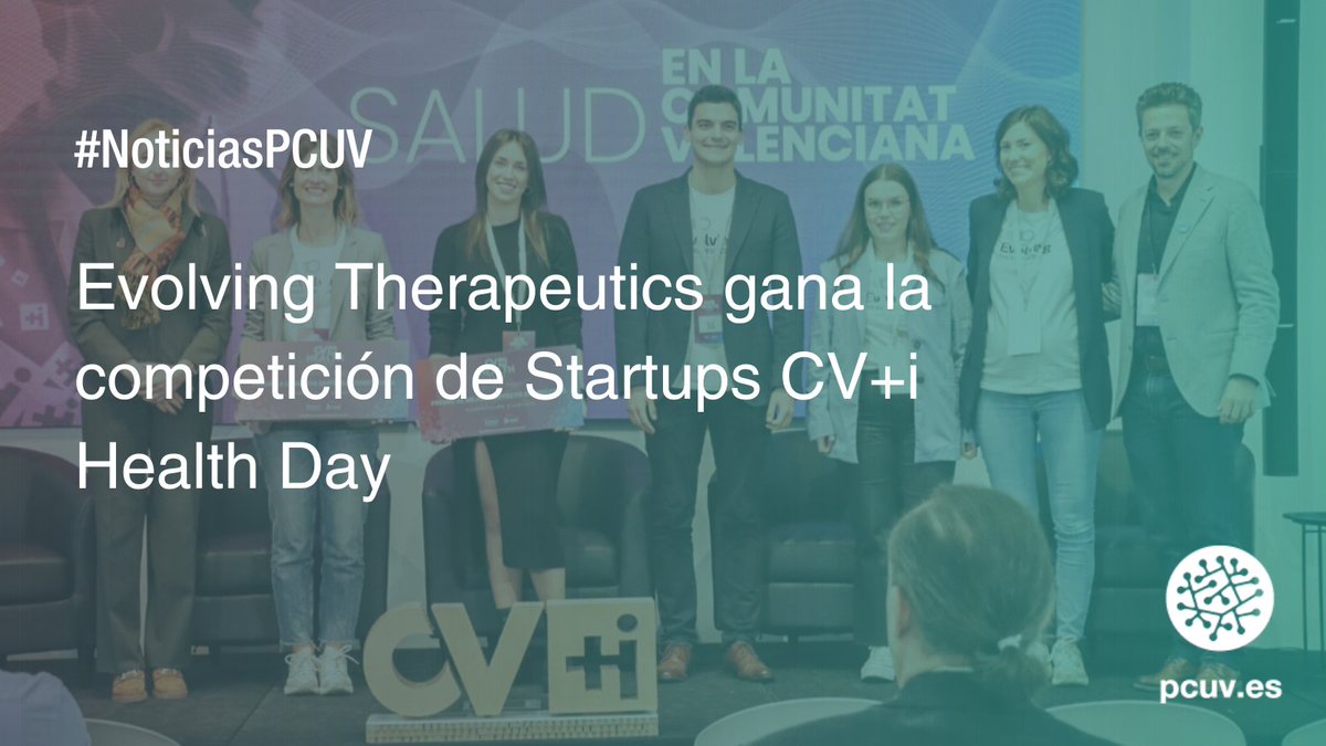 PCUV (@parccientificuv) on Twitter photo 📰 | #NoticiasPCUV
<a href="/evolving_spain/">Evolving Therapeutics</a>, spin-off ganadora en CV+i Health Day. 🎉
Lee la noticia completa ⬇️
news.pcuv.es/home-pcuv-empr… 📰 | #NoticiasPCUV
<a href="/evolving_spain/">Evolving Therapeutics</a>, spin-off ganadora en CV+i Health Day. 🎉
Lee la noticia completa ⬇️
news.pcuv.es/home-pcuv-empr…