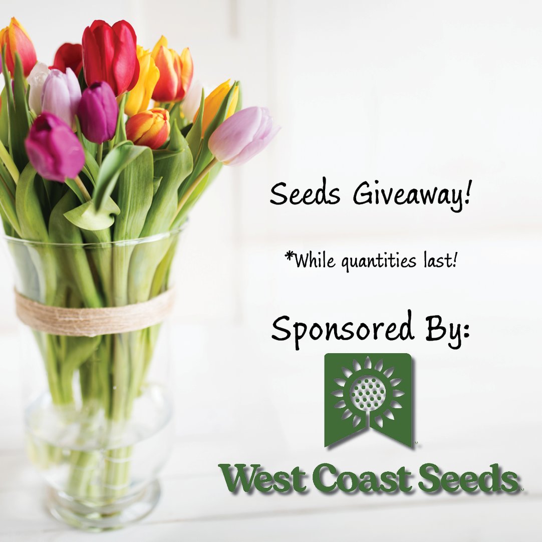 Buy a ticket at the door during these times and with your paid admission; receive a pack of seeds*:
Friday: 2pm - 3pm
Saturday: 6pm - 7pm
Sunday: 2pm - 3pm
🌷 Sponsored by West Coast Seeds 🌷
*While quantities last!